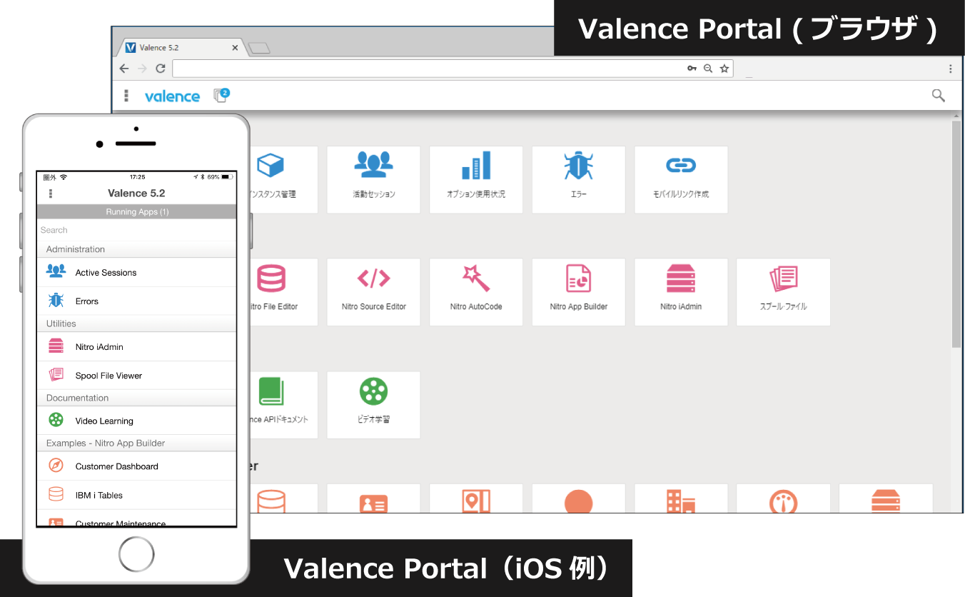 Valence Portal画面